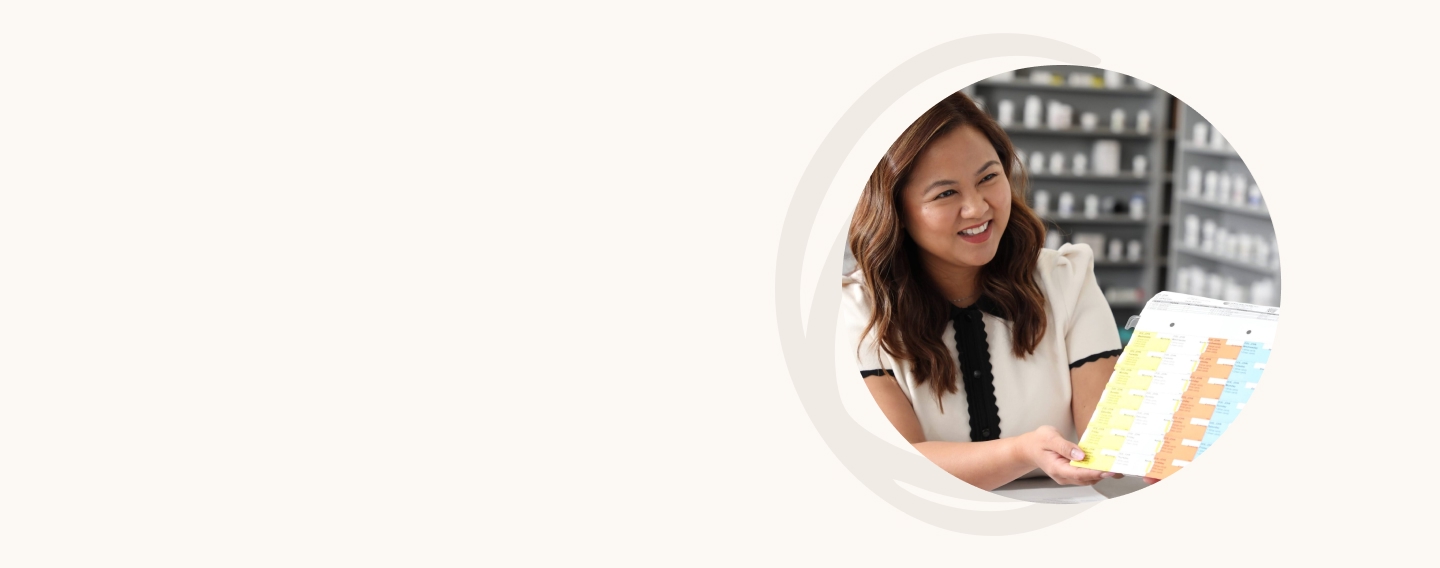 Pharmacist smiling